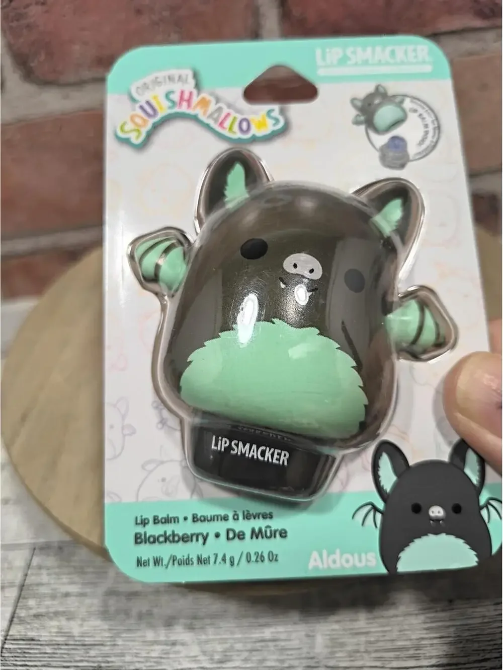 Original Squishmallows Lip Smacker Lip Balm Aldous Blackberry New Sealed Package